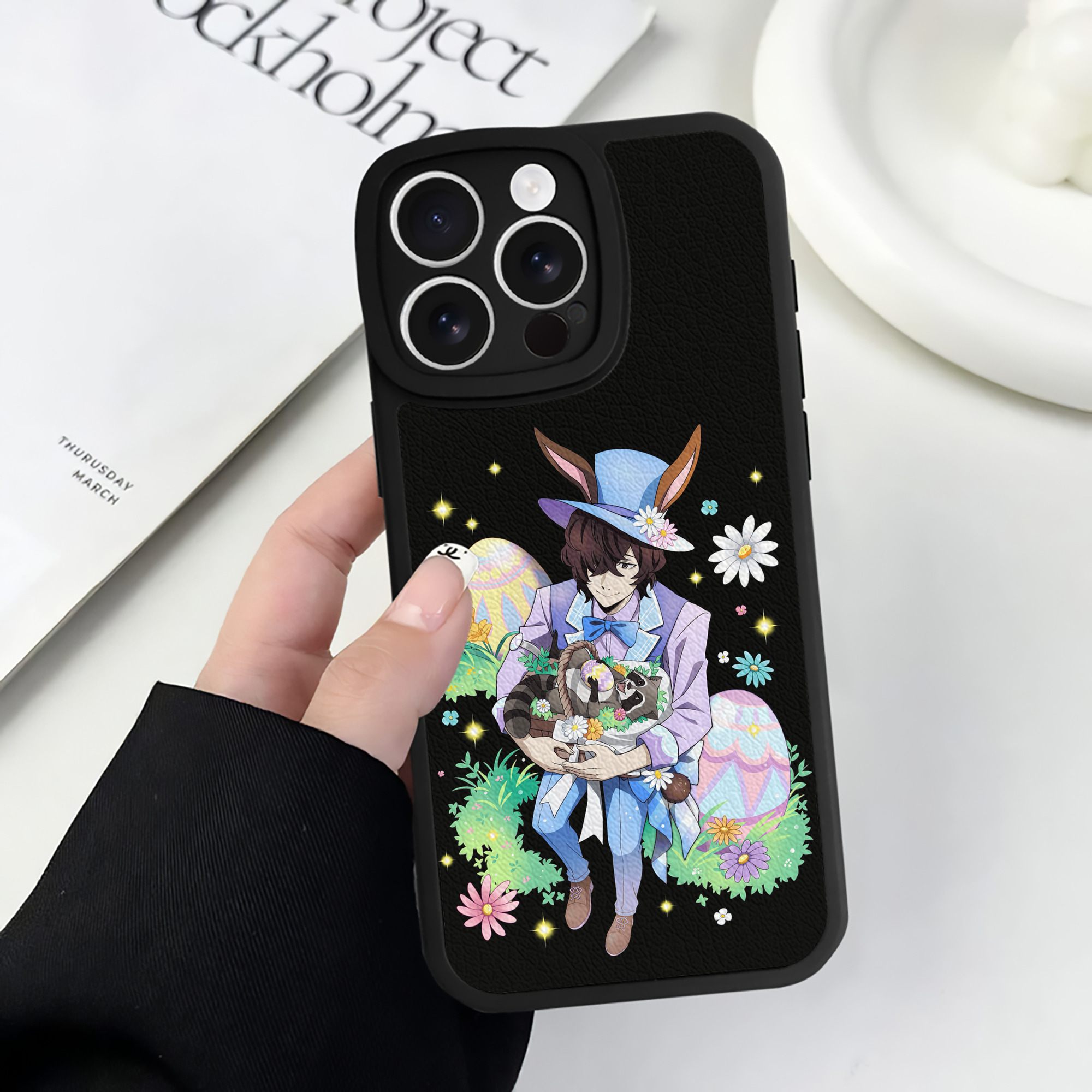 （画像用） 文豪ストレイドッグス Bungo Stray Dogs 【iPhone 16シリーズ対応】シリコンスマホケース（レザー調） 材質：シリコン